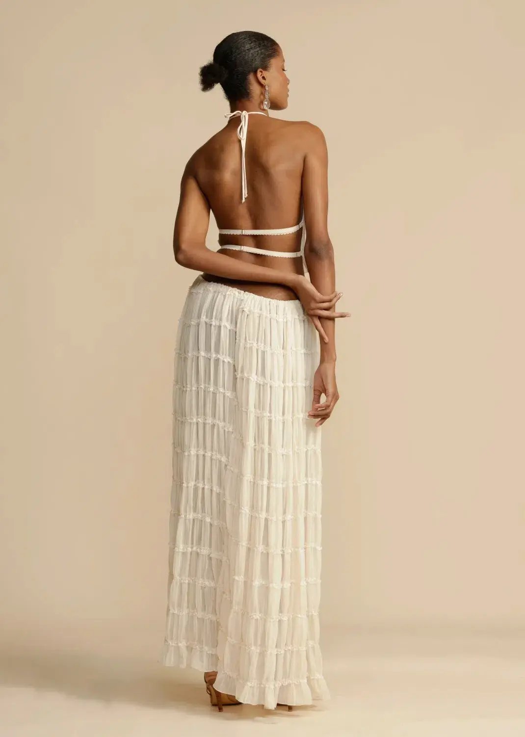 Arcina Ori Juliette Halter and Skirt Set Cream Size S / AU 8 photo 2