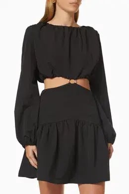 Mossman Streamline Mini Dress Black Size 6 photo 4
