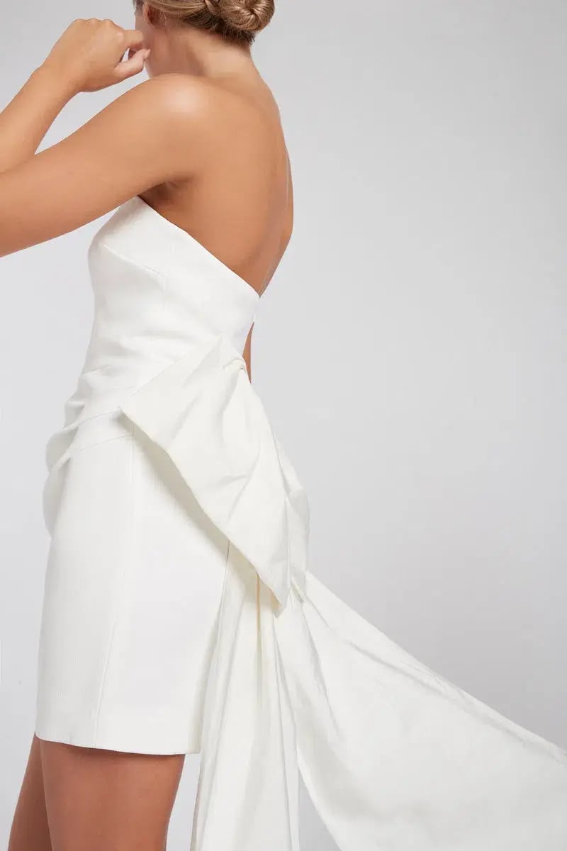 Rebecca Vallance Daphne Mini Dress Ivory Size 8 photo 4
