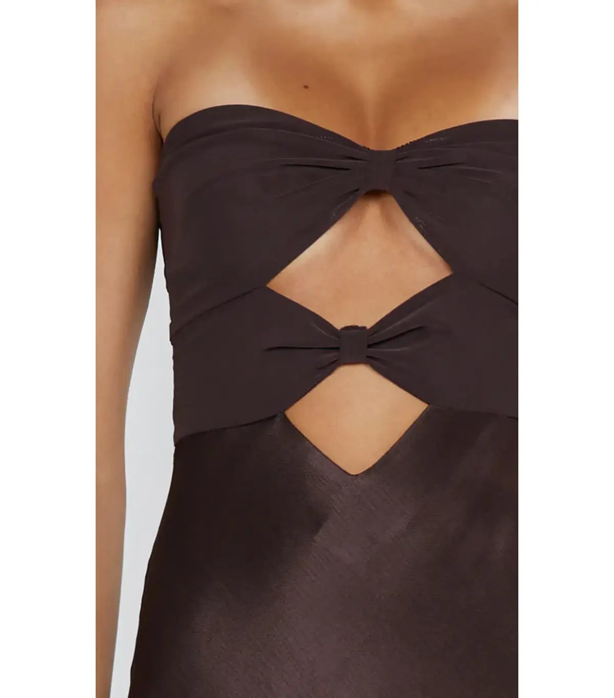 Bec & Bridge Halle Strapless Dress Chocolate Size AU 6 photo 4