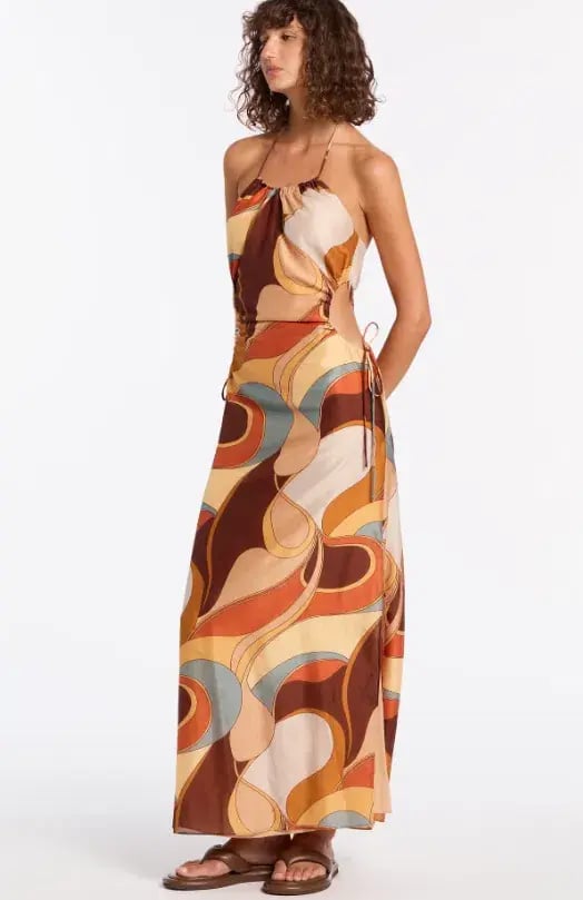 Sir The Label Vista Halter Midi Dress Multi Size 1 /Au 8 photo 3