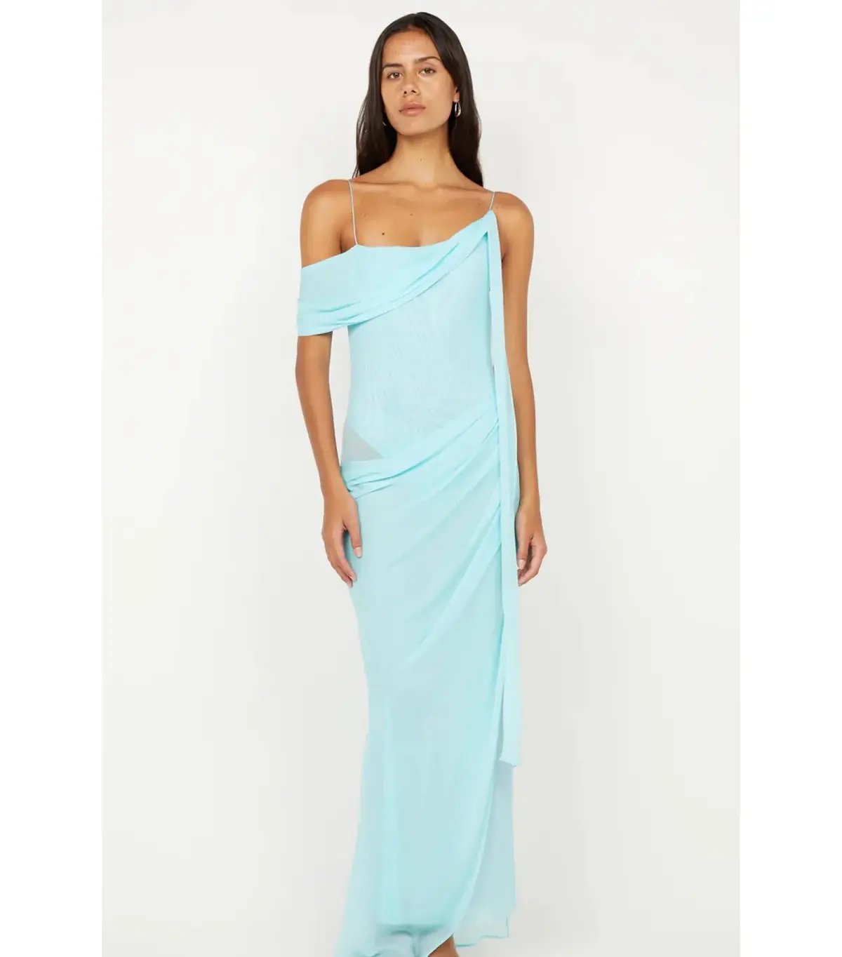 Bec & Bridge Danka Asym Dress Turquoise Size AU 12 photo 2