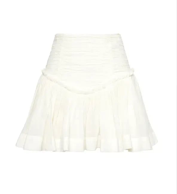 Aje Vanades Frill Crop Top & New Wave Mini Skirt Set Ivory Size 8 photo 7