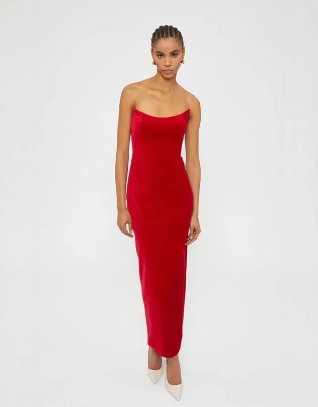 Ginger & Smart Soloist Strapless Gown Red Size 6 photo 2