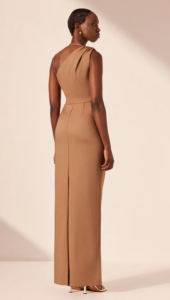 Shona Joy Lani Asymmetrical Gathered Maxi Dress - Cinnamon photo 6