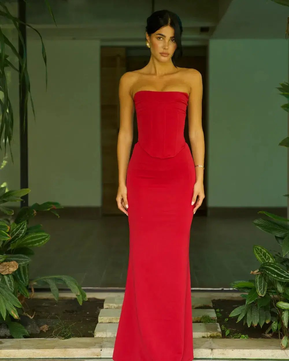 HNTR The Label Louie Gown in Wine Size 10 photo 3