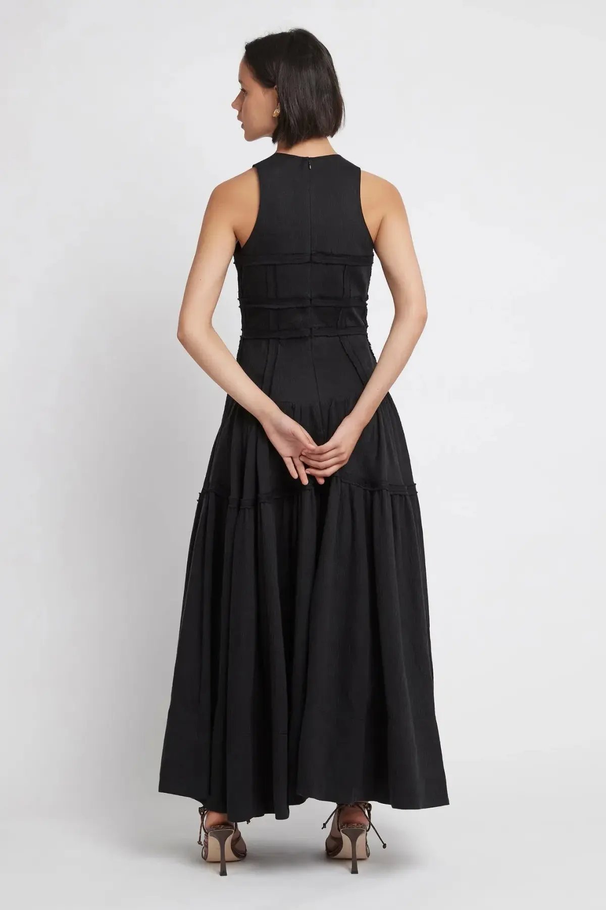 Aje Tidal Corset Midi Dress Black Size AU 6 photo 3