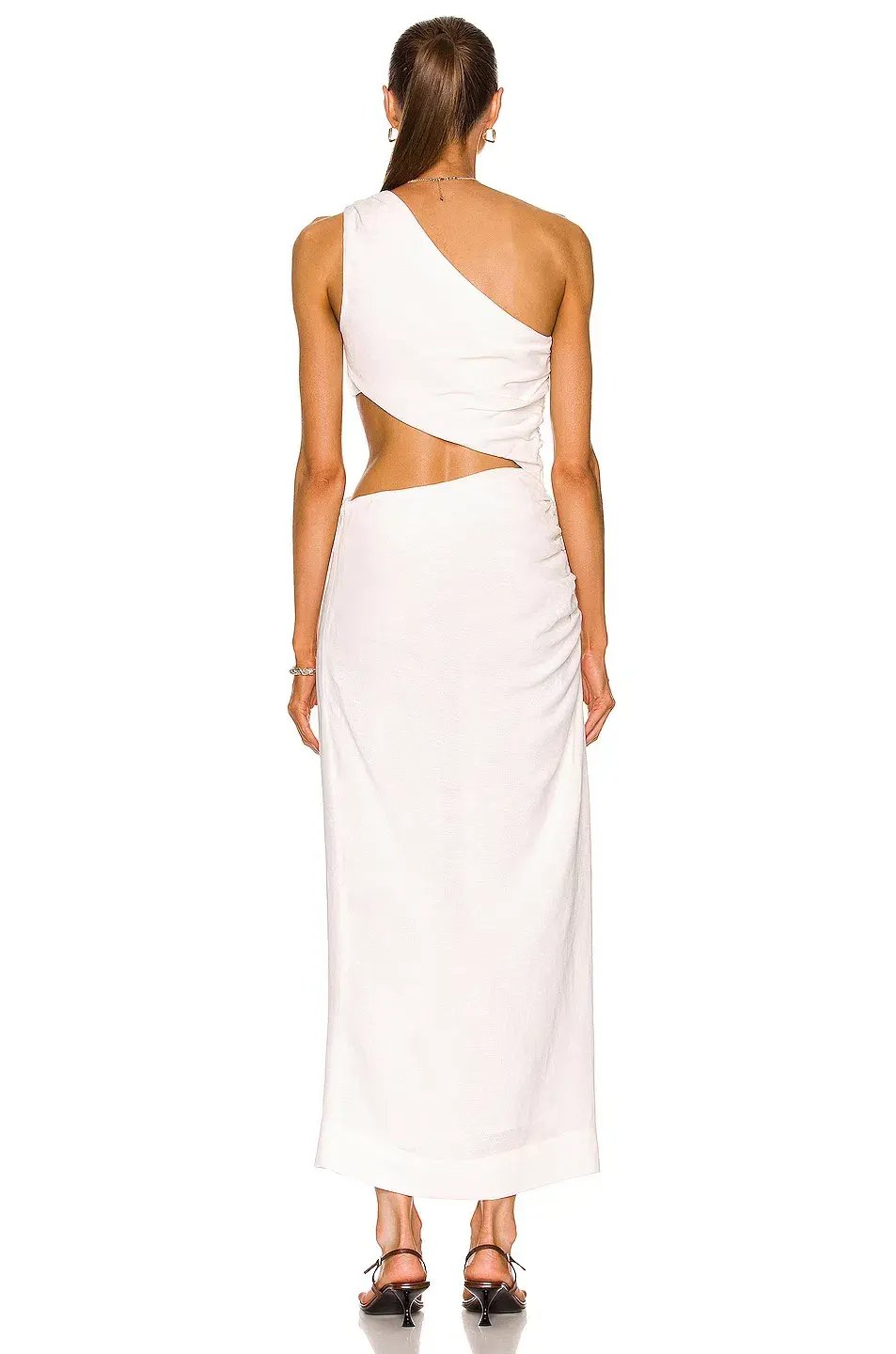Sir The Label Clemence One Shoulder Midi Dress Ivory Size 0/AU 6 photo 4