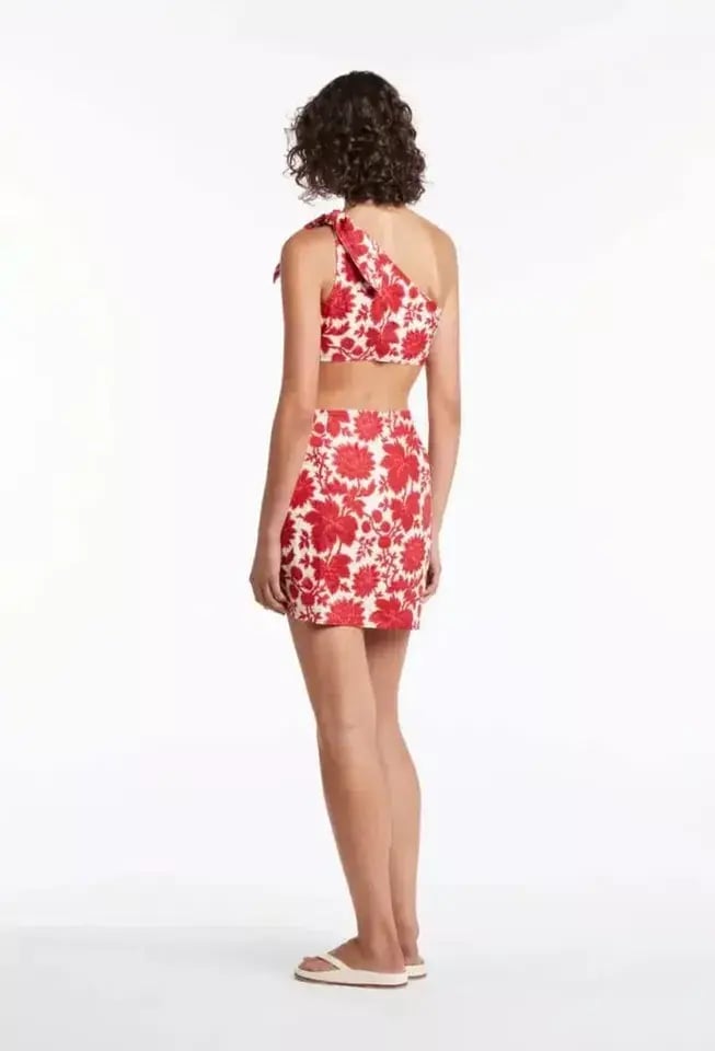 Sir The Label Cinta Cut Out Knot Mini Dress Valentina Floral Print Size 3 / AU 12 photo 3