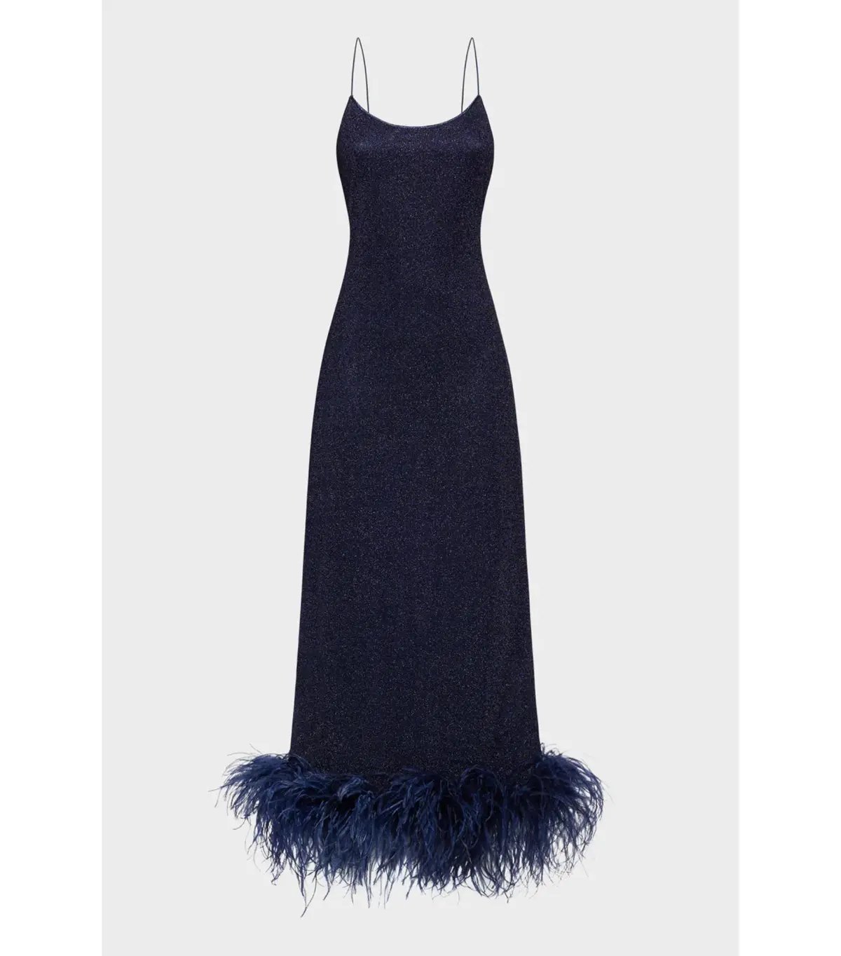 Oseree SS25 Lumière Plumage Slip Dress in Night Blue Size AU 6 photo 5