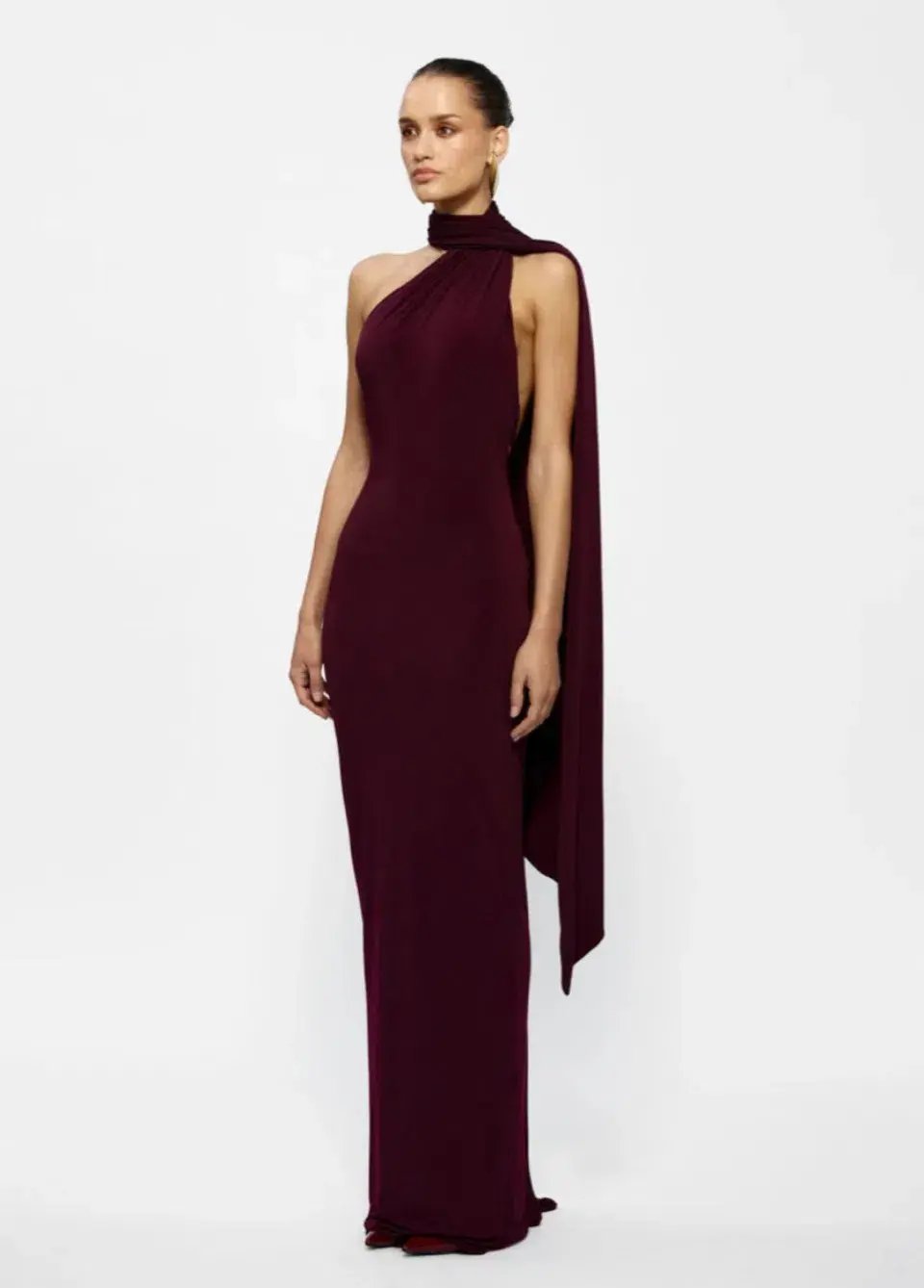 Effie Kats Haven Maxi Dress Burgundy Size 10 photo 2