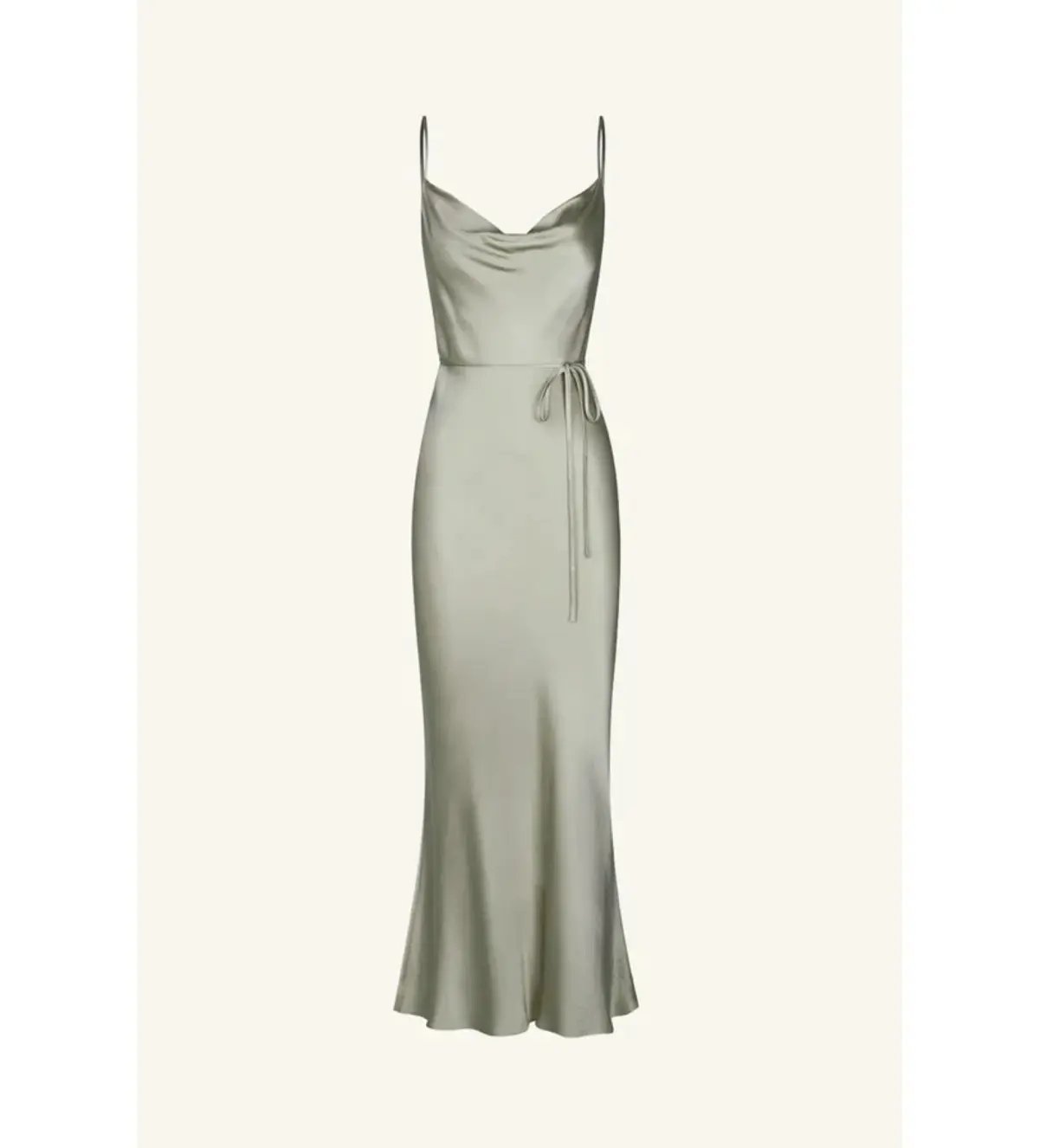 Shona Joy La Lune Bias Cowl Midi Dress in Sage Size 8 photo 4