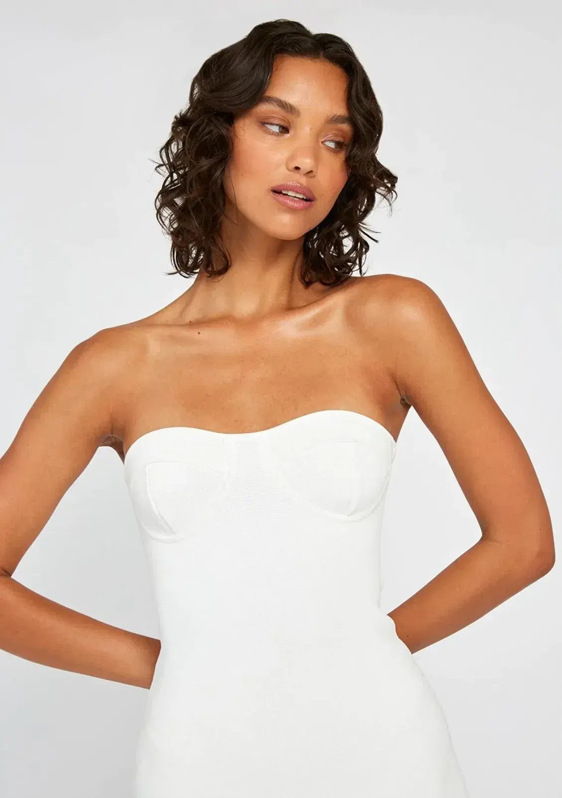 By Johnny Penny Strapless Dress White Size M photo 5