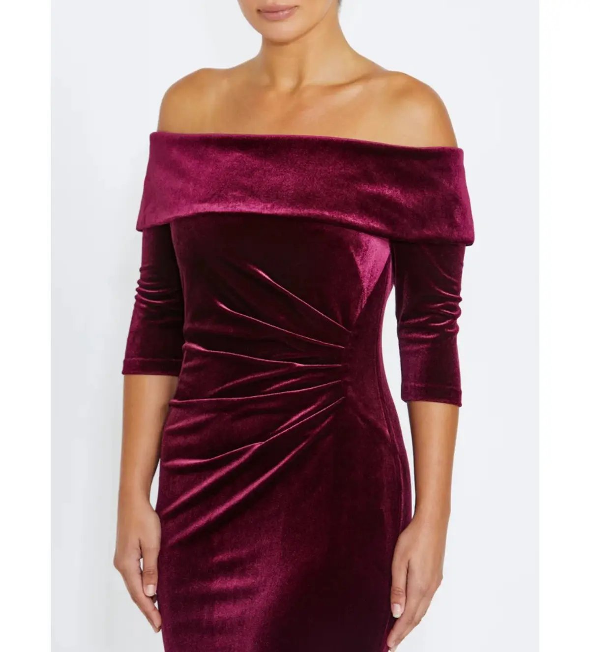 Anthea Crawford Elliana Velour Gown Merlot Size 16/XXL photo 4