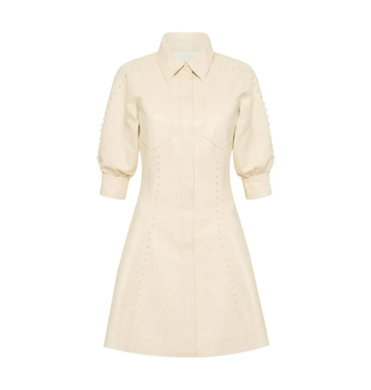 Aje Claire Pearl Mini Dress Sandstone Beige Size AU 4 photo 4