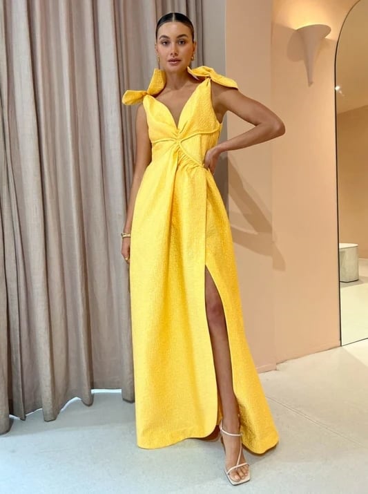 Rachel Gilbert Emiliano Gown in Lemondrop photo 3