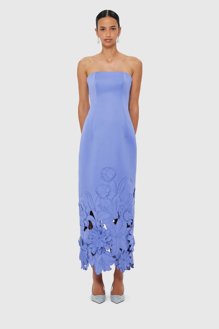 Leo Lin Rayna Appliqué Bustier Maxi Dress - Moonlight photo 4