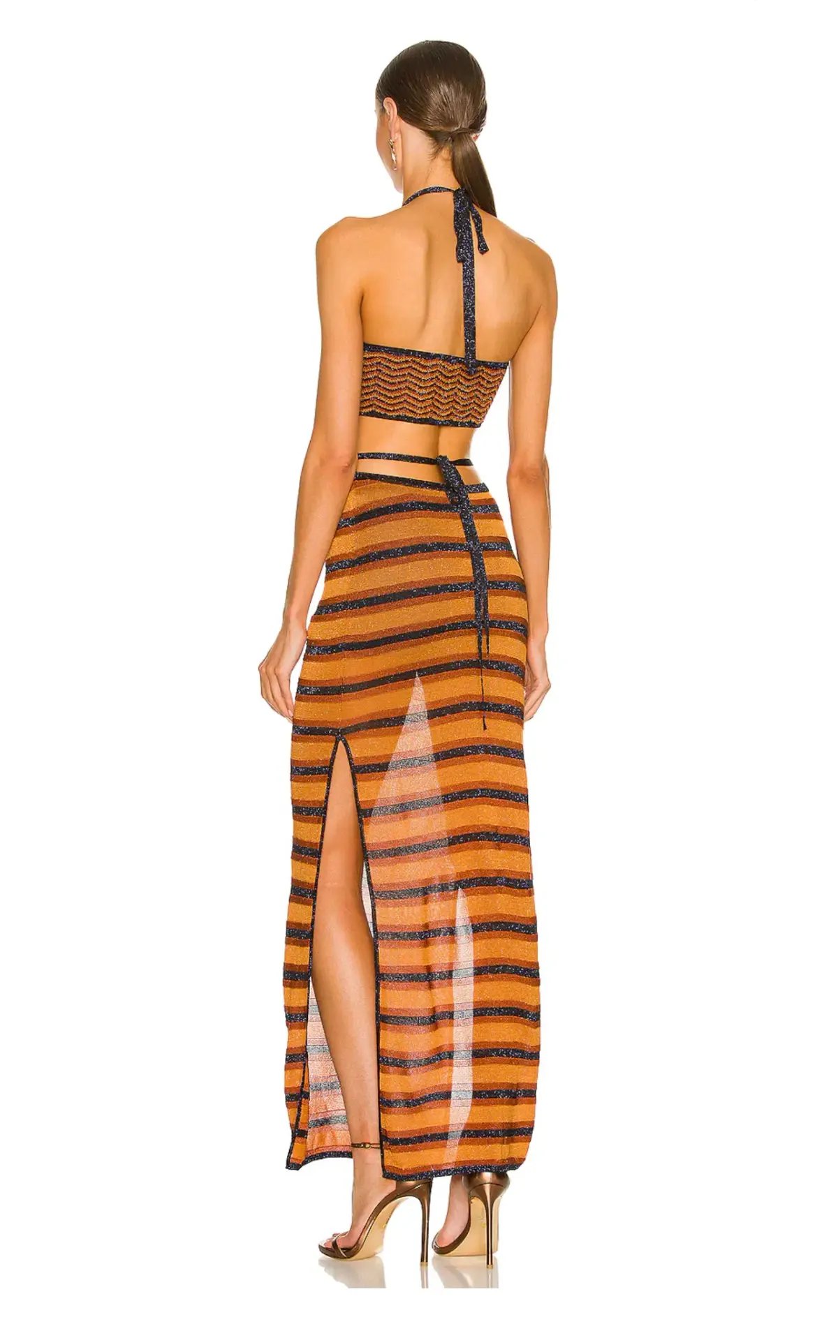 Bec & Bridge Ziggy Knit Maxi Dress Orange Size 6 photo 3