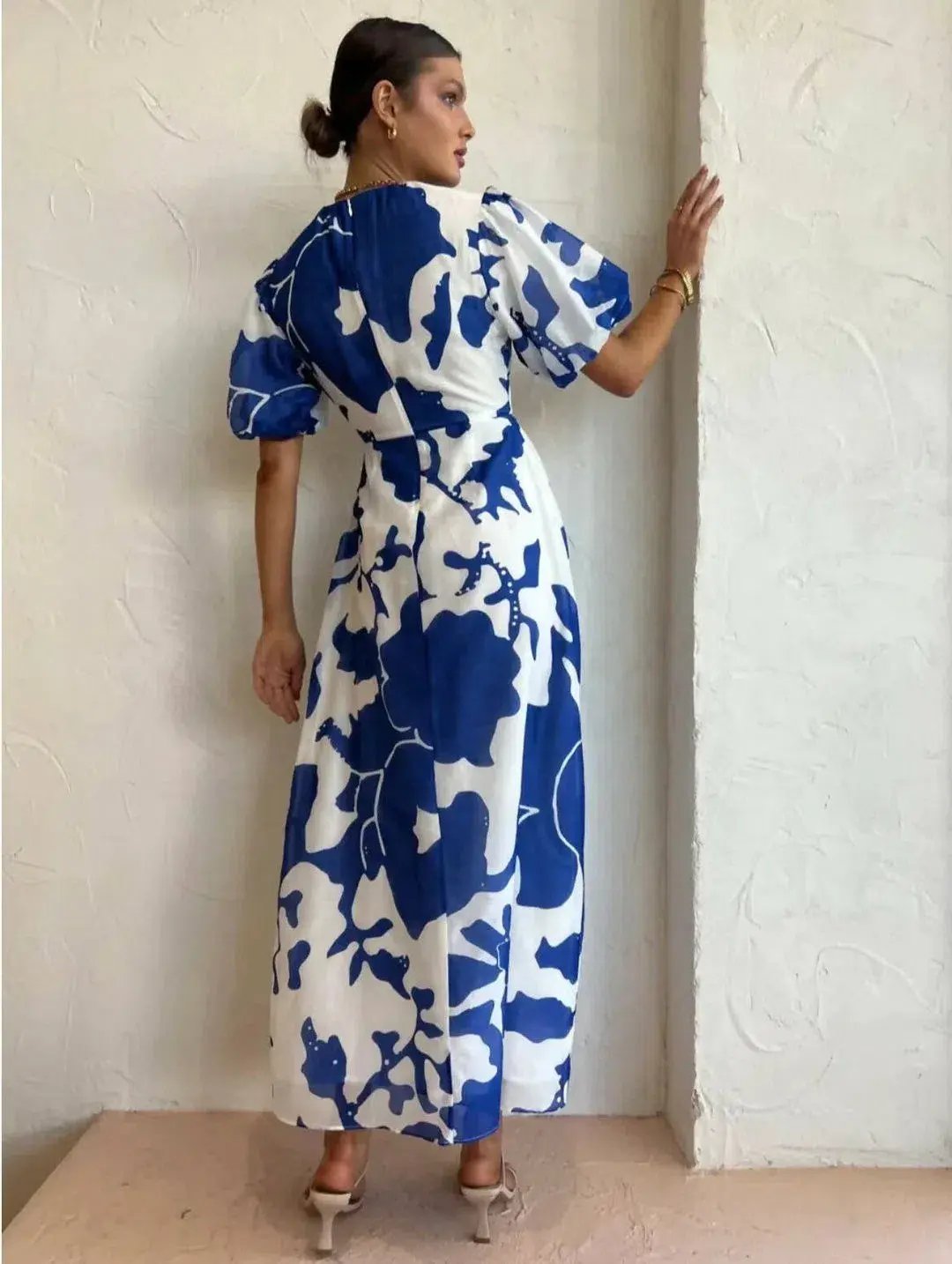 Sir the Label Vivi Puff Sleeve Maxi Dress Print Size 0/AU 6 photo 3