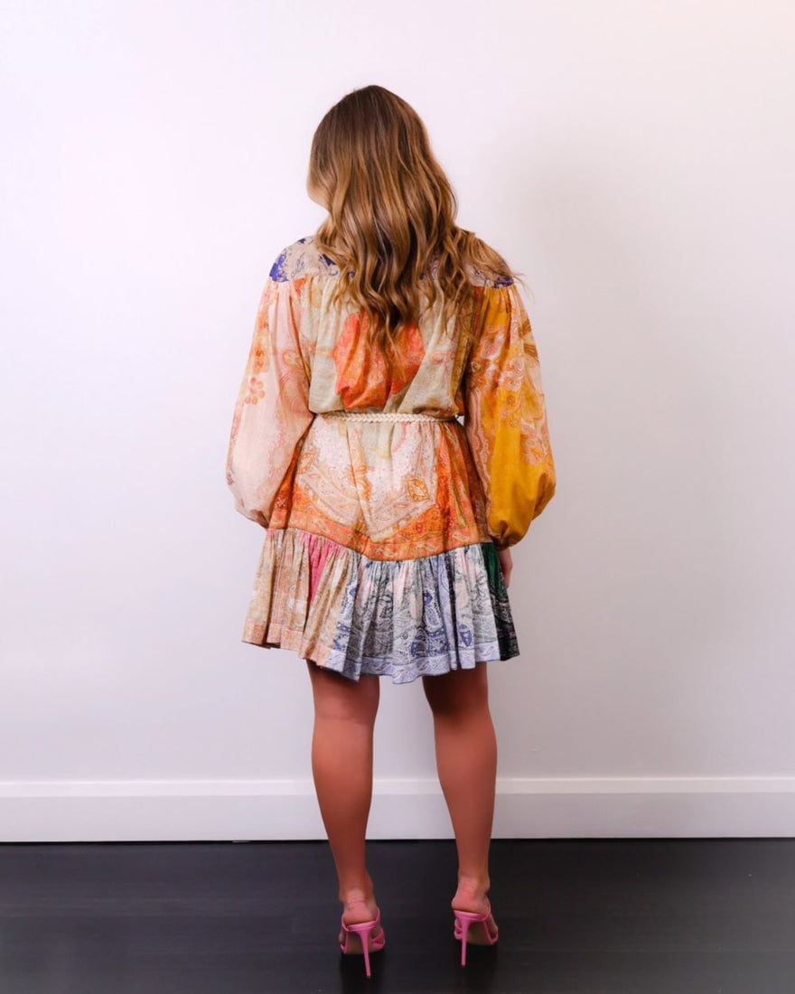 Zimmermann Anneke Spliced Lantern Mini Dress photo 2