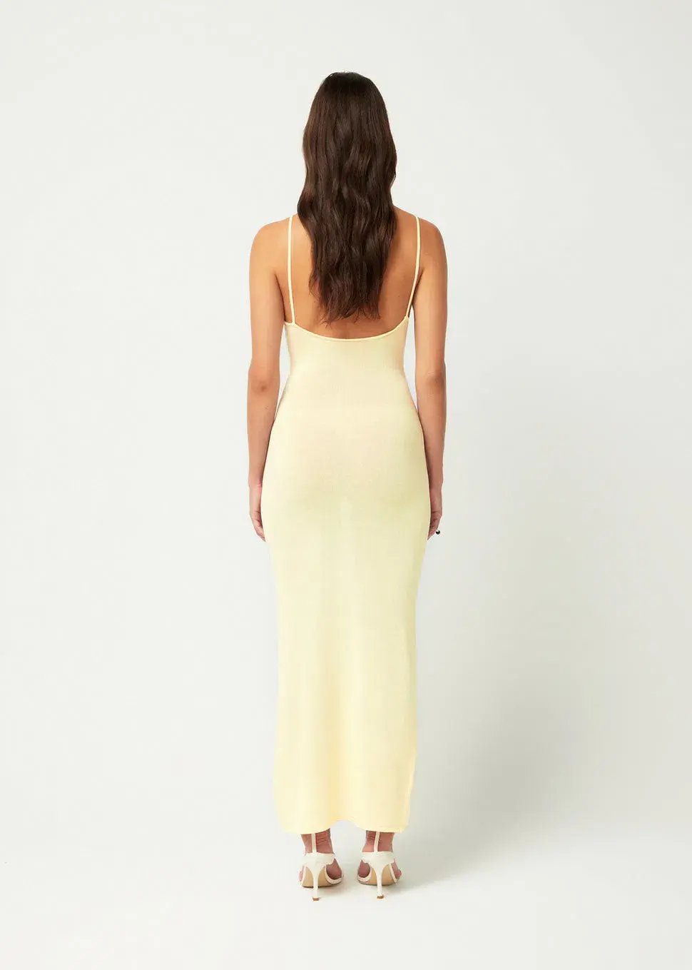 Maison Essentiele Knitted Maxi Dress White Size 8 photo 3