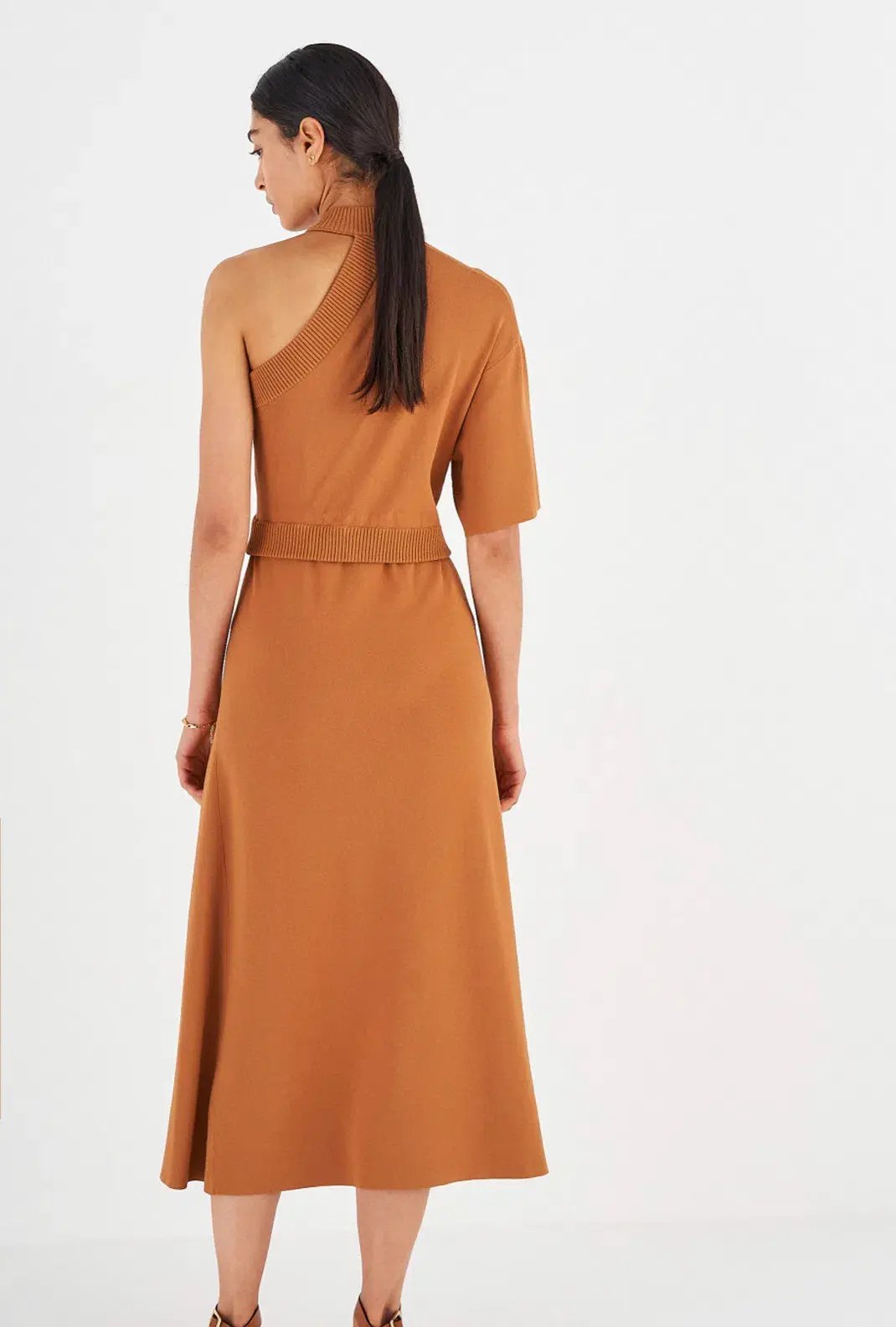 Oroton Asymmetric Dress in Toffee Orange in Size M(AU 10-12) photo 2