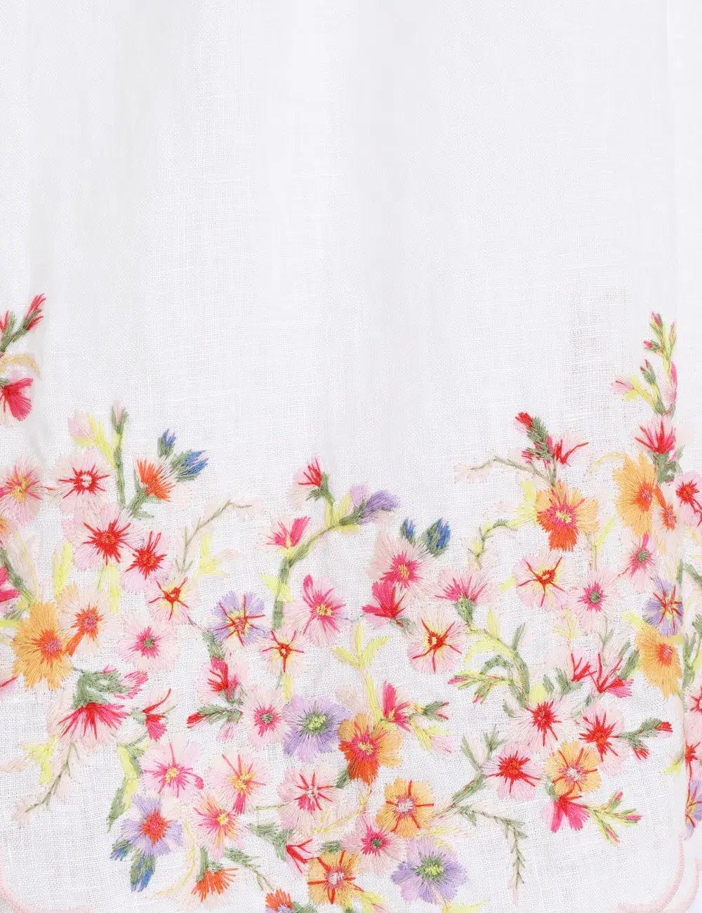 Zimmermann Mae Floral Midi Dress White Floral Size 1/AU 10 photo 4