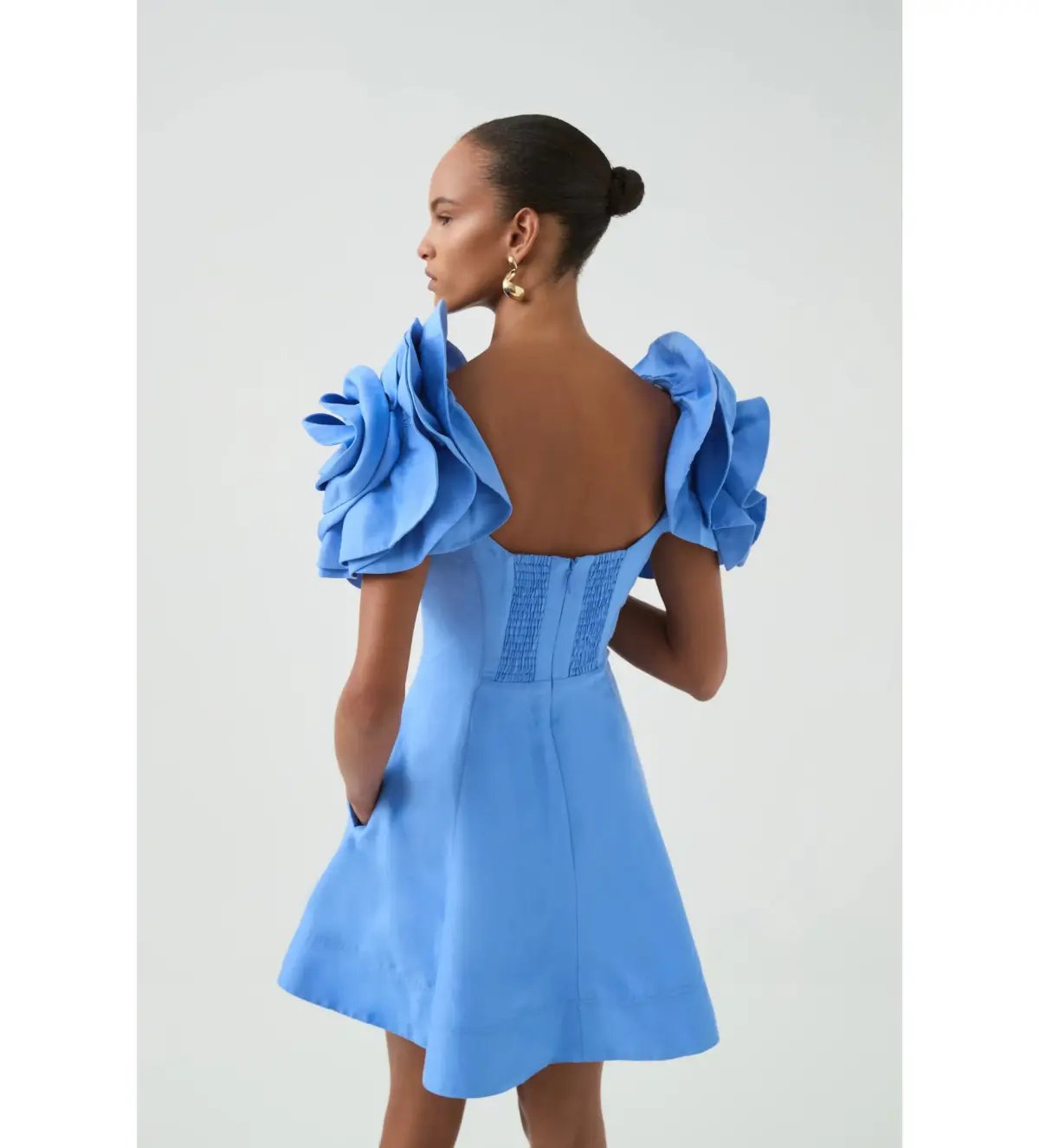 Aje Twyla Mini Dress in Oyster Blue Size M / AU 10 photo 3