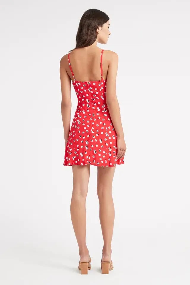 Kookaï Ivy Button Mini Dress Red Size 6 photo 3