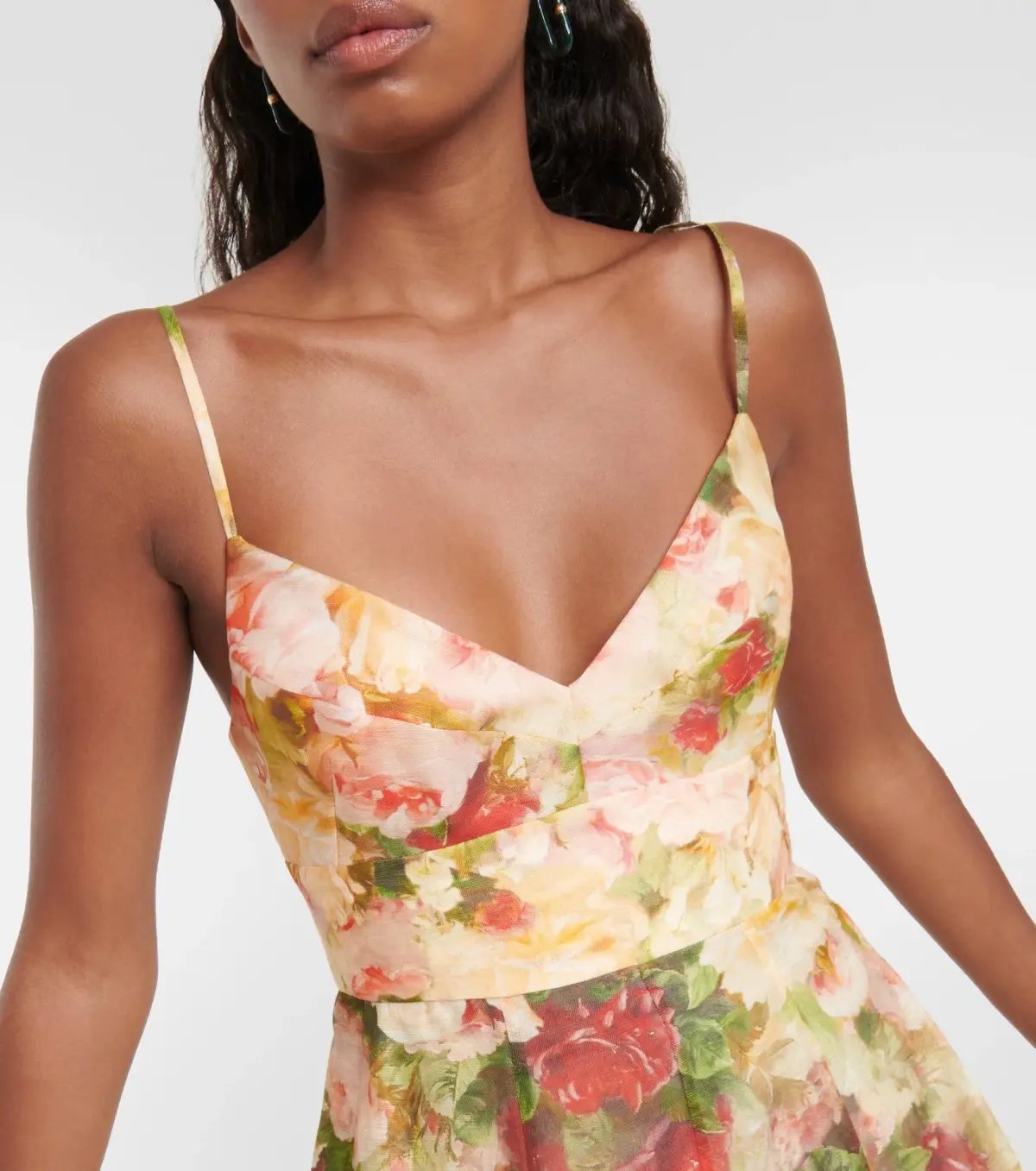 Zimmermann Luminosity Picnic Midi Dress in Rosy Garden Floral Print Size 1 / AU 10 photo 2