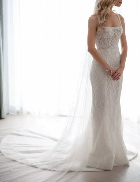 Pallas Couture Wedding Dress White Size 6