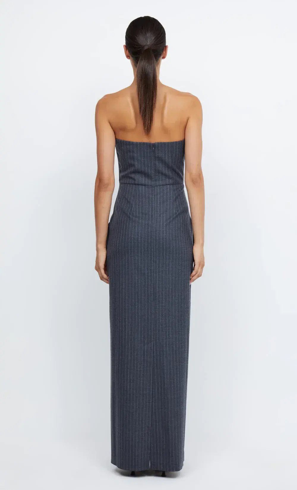 Bec & Bridge Pine Strapless Maxi Dress Charcoal Print Size 8 photo 2
