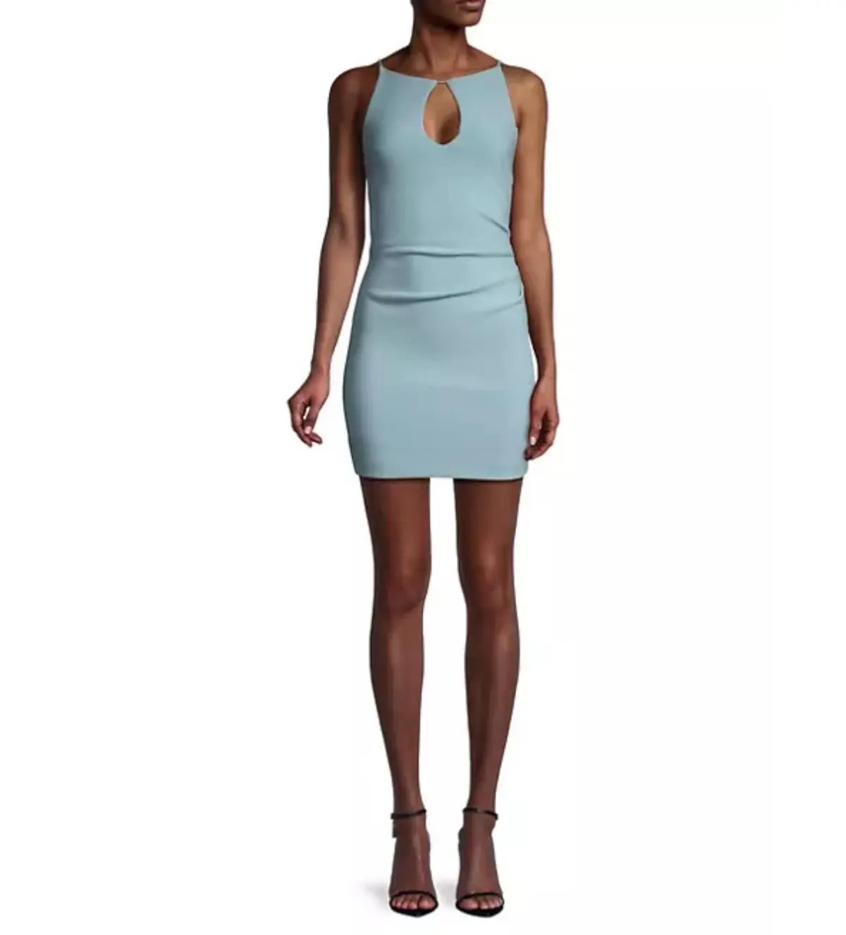 Bec & Bridge Elvie Key Hole Mini Dress In Dolphin Blue Size 10 photo 2