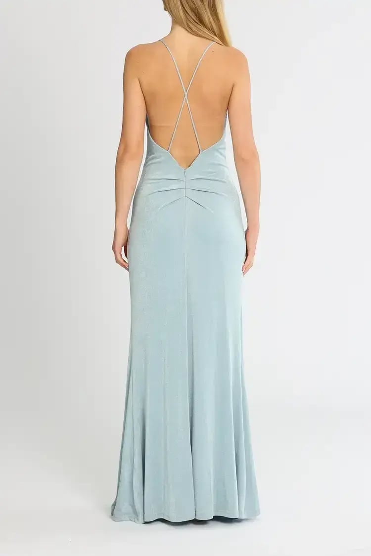 Misha Avoca Gown Blue Size 8/S photo 3