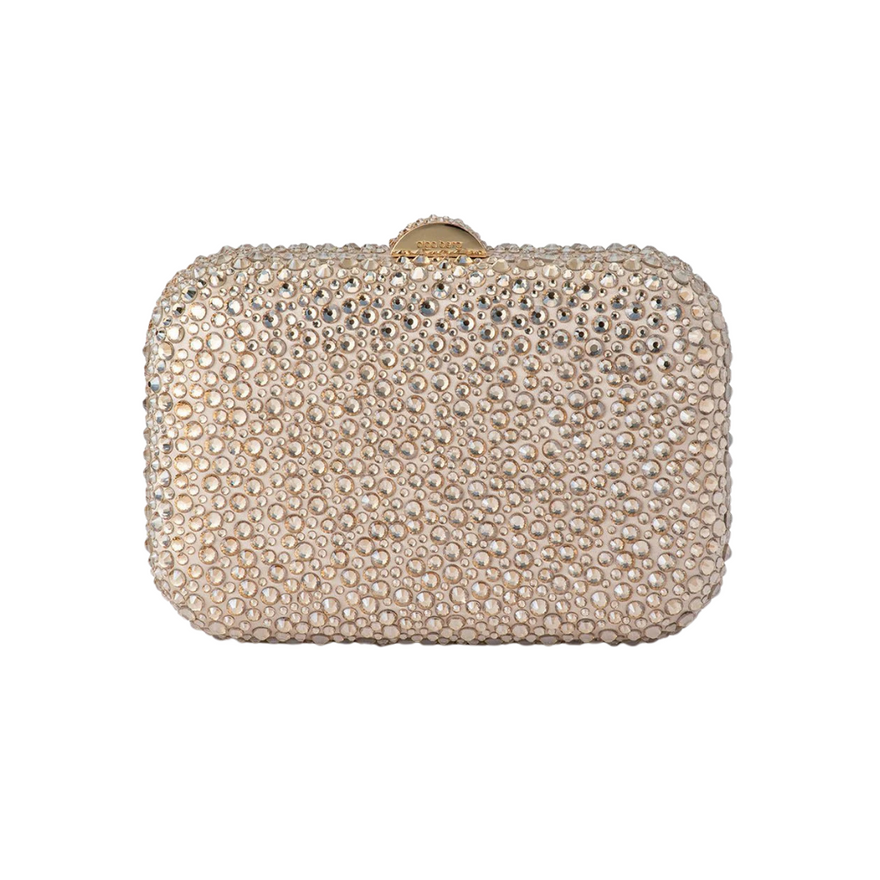 Olga Berg Casey Encrusted Clutch - Champagne photo 3
