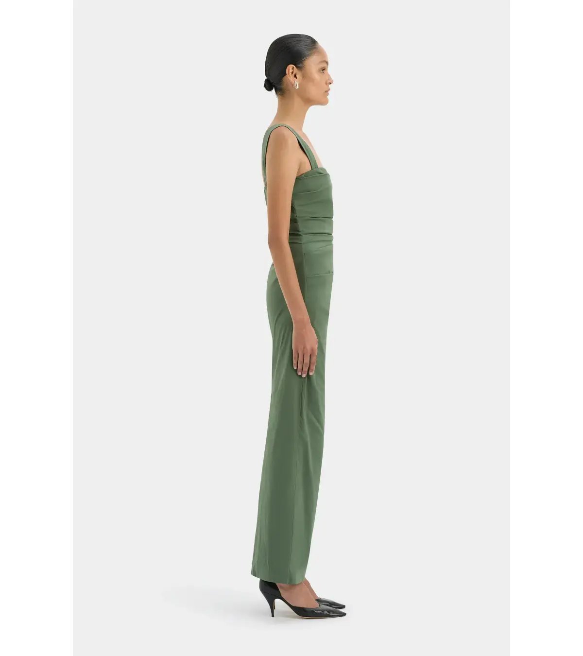 Sir The Label Florent Balconette Gown in Forest Green Size AU 12 photo 4