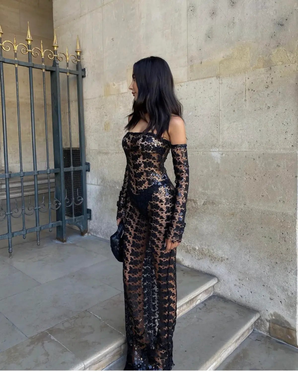 THE NEW ARRIVALS by İlkyaz Özel Moss in El Hedonismo Dress Black Size 6/XS photo 2