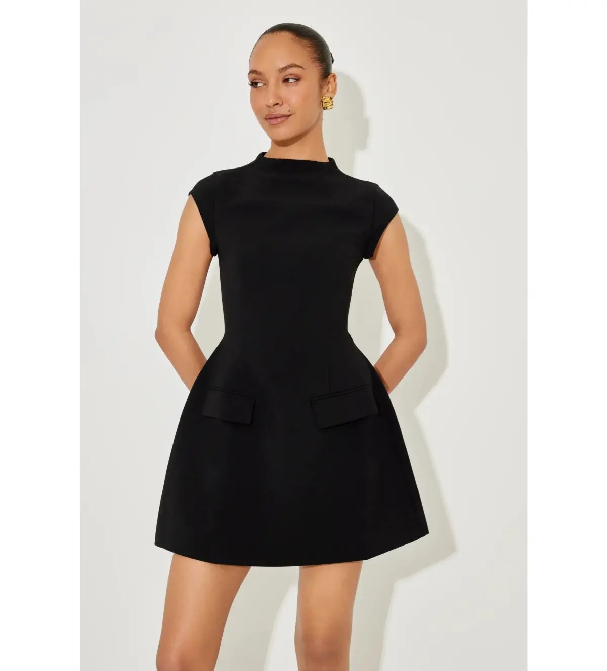 Odd Muse The Ultimate Muse Cap Sleeve Mini Dress Black Size S/AU 8 photo 4