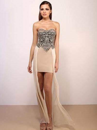 Galanni Dress Beaded Blush Sz 8 photo 2