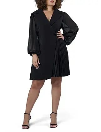 PINK DUSK-FEVERISH NIGHTS TUXEDO MINI DRESS photo 2