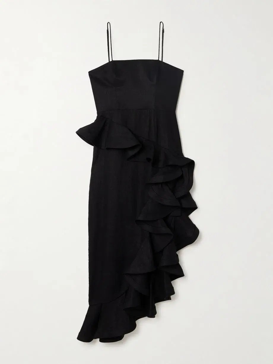 Zimmermann Harmony Tango Ruffled Dress Black Size 3 / AU 14 photo 3