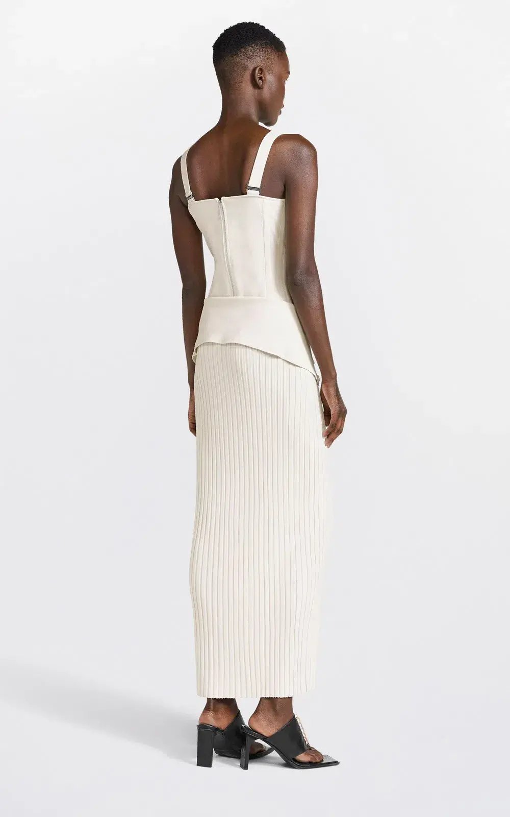 Dion Lee Lace Up Eyelet Skirt and Top Set Beige Size 6 photo 5