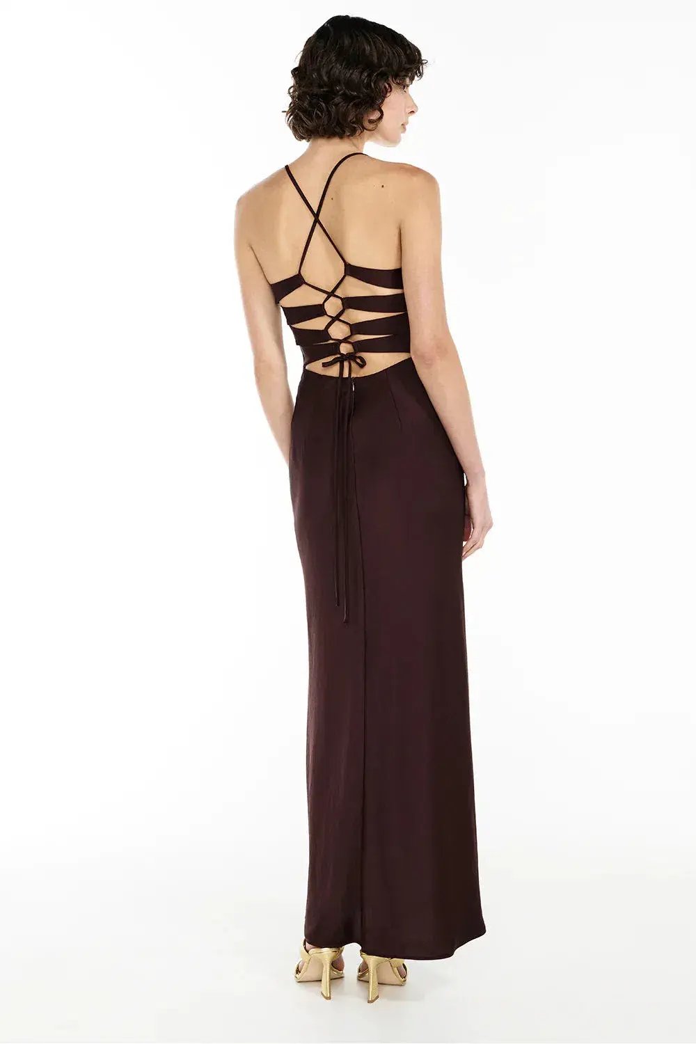 Manning Cartell Time to Shine Slip Maxi Dress Truffle Size AU 6 photo 3