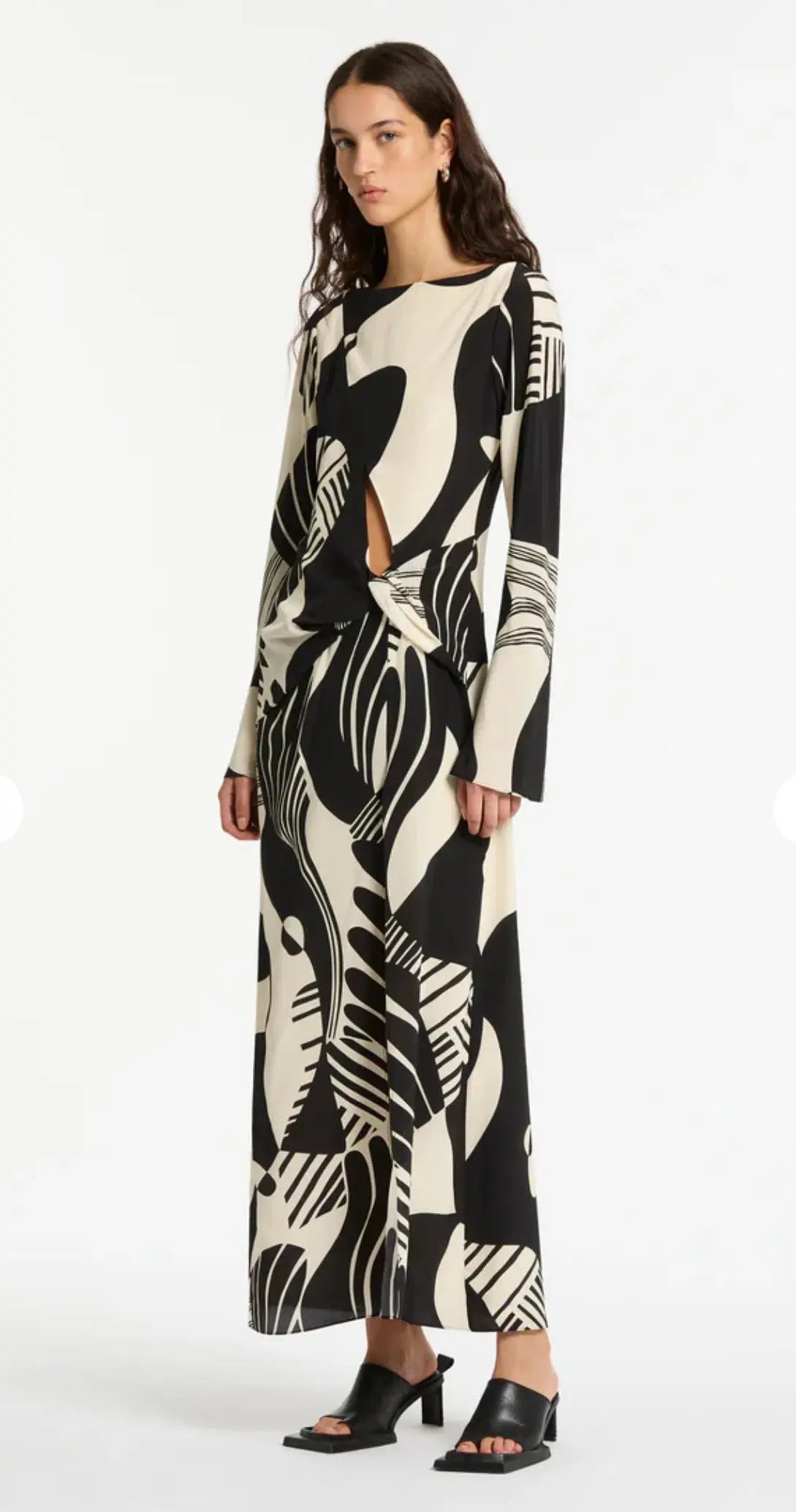 Sir the Label Realisme Twist Maxi Dress Print Size 0 / Au 6 photo 2