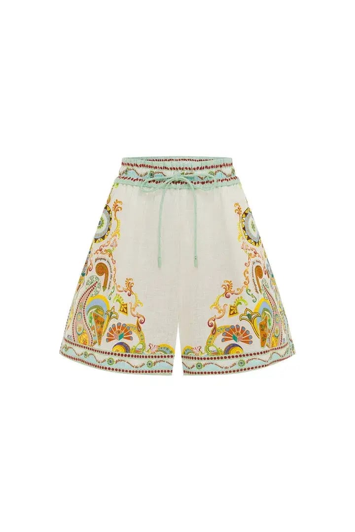 Alemais Pinball Linen Shirt and Short Set Print Size AU 8 photo 6