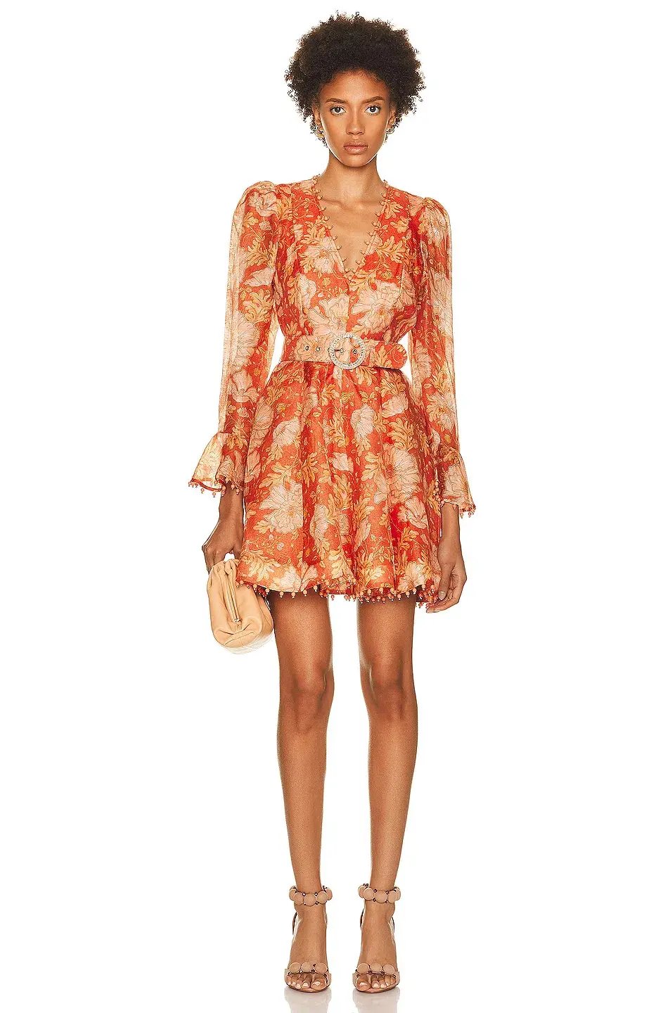 Zimmermann Kaleidoscope Mini Dress Amber Orange Size 1 / Au 10 photo 2