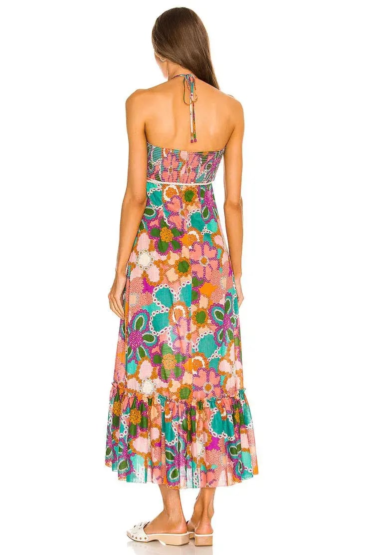 Zimmermann Lola Frill Picnic Dress Purple Floral Size 1/Au 8 photo 2