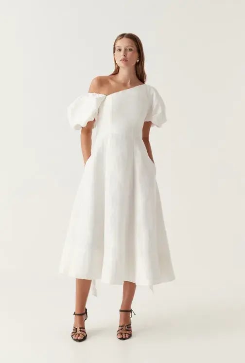 Aje Arista Tulip Sleeve Midi Dress Floral Size AU 14 photo 3