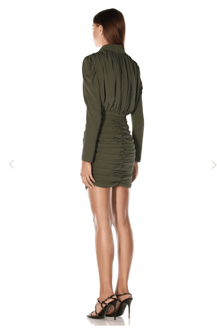 Misha Pearly Dress Green Size 10 photo 3