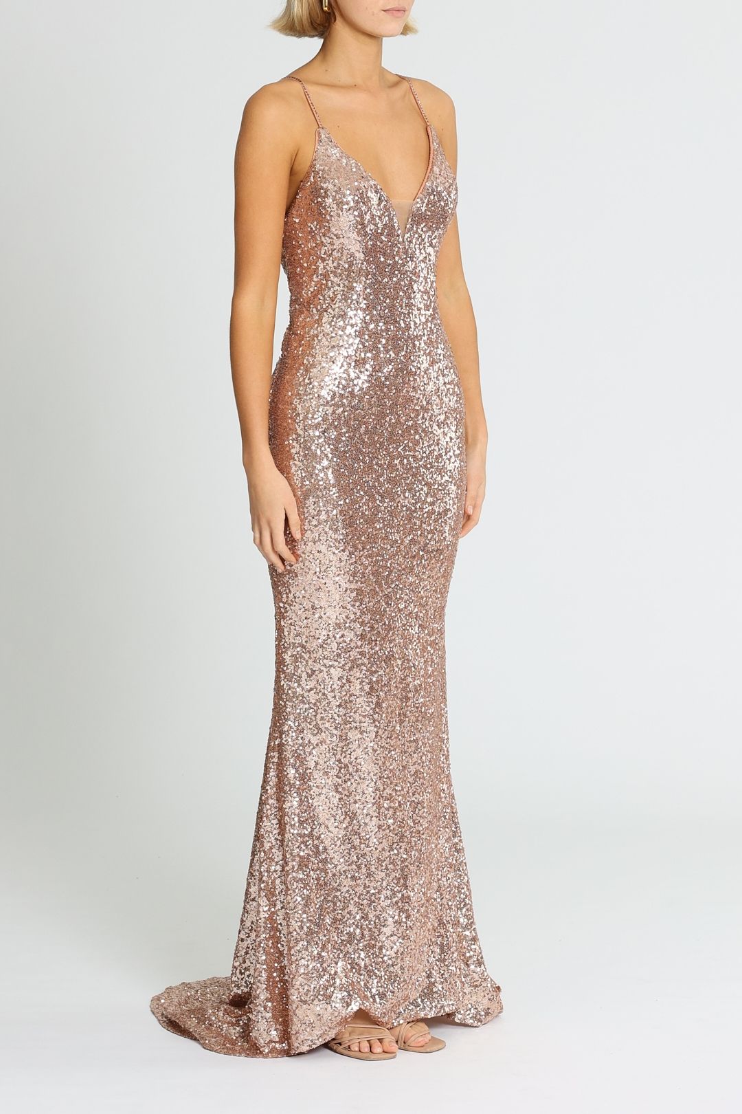 Sequin Plunge - Rose Gold photo 2